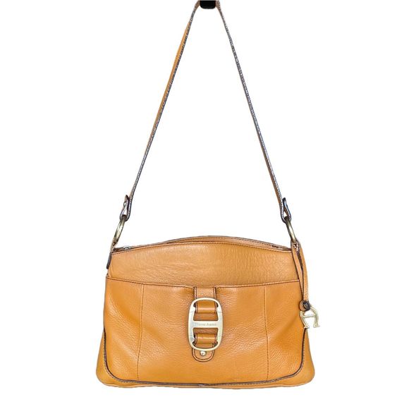 Etienne Aigner Handbags - Etienne Aigner Vintage Cognac Tan Leather Gold Buckle Classy Shoulder Hobo Bag